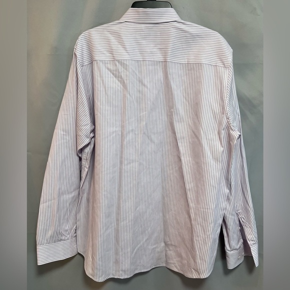 Calvin‎ Klein Shirt Men's Sz Large Purple Pinstripe Button Up Long Sleeve - Picture 2 of 10